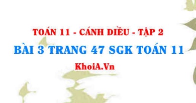 Bài 3 trang 47 Toán 11 tập 2 Cánh Diều